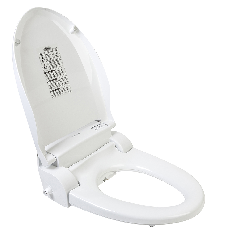 Clear Water Bidets, Blooming NB-R1063 Bidet Seat 3/4 Right Image Image Lid Open